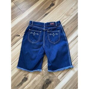 Brittania Vintage 1970s High Waist Women’s Blue Shorts- Bermuda Made in USA